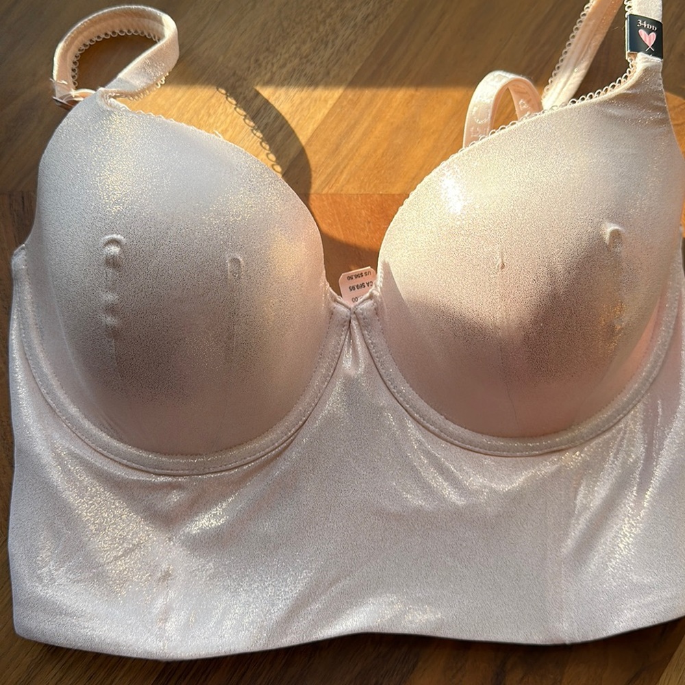 New Victorias Secret bralette 34DD plush shimmer super Girl Core trendy